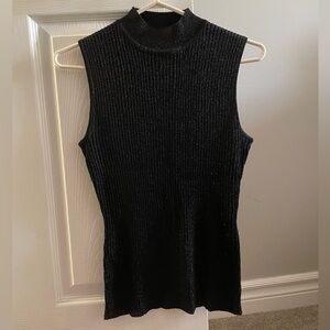 3/$25 Black Sleeveless Sparkly Ribbed Top